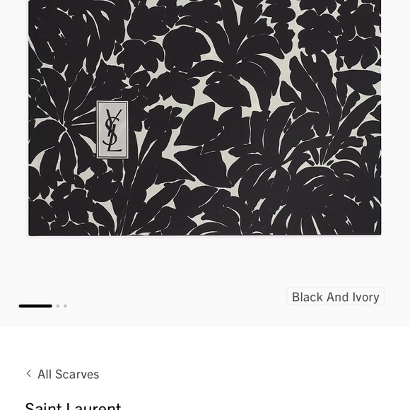 Saint Laurent silk scarf YSL - Picture 2 of 8